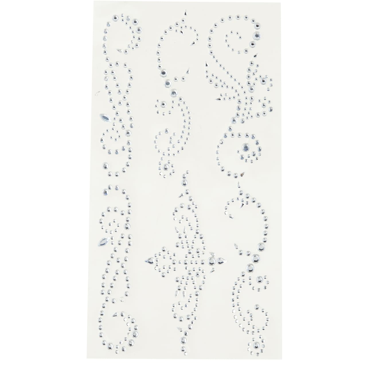 12 Packs: 6 ct. (72 total) Clear Flourish Adhesive Rhinestones by Recollections™